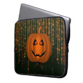 Shiny Pumpkin Bokeh String Lights Laptopschutzhülle (Vorderseite Links)