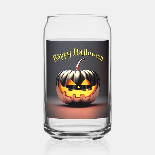 Shiny Pumpkin Halloween Dosenglas (Vorderseite)