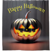 Shiny Pumpkin Halloween Duschvorhang (Vorderseite)