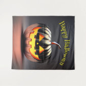 Shiny Pumpkin Halloween Foto Backdrop Wandteppich (Vorderseite (Horizontal))