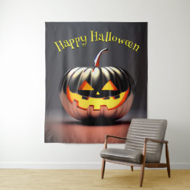 Shiny Pumpkin Halloween Foto Backdrop Wandteppich