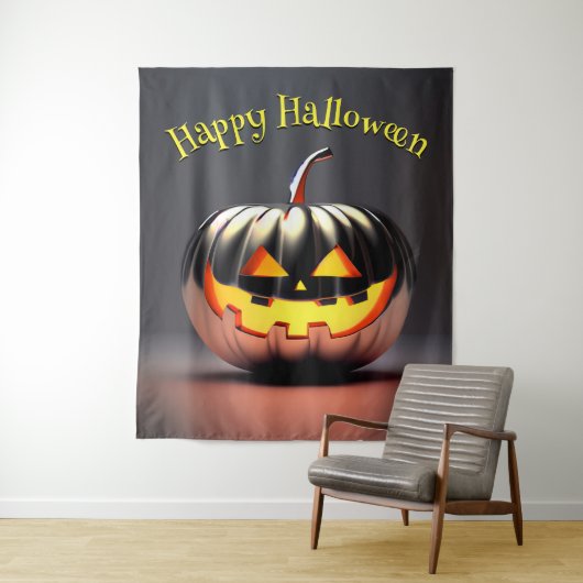 Shiny Pumpkin Halloween Foto Backdrop Wandteppich (Beispiel)