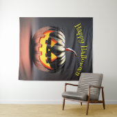 Shiny Pumpkin Halloween Foto Backdrop Wandteppich (Beispiel (Horizontal))