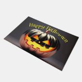 Shiny Pumpkin Halloween Fußmatte (Schrägansicht)