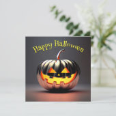 Shiny Pumpkin Halloween Karte (Stehend Vorderseite)