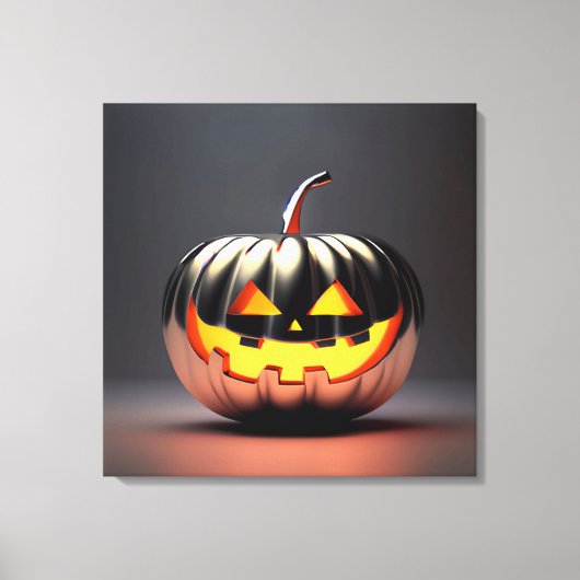 Shiny Pumpkin Halloween Leinwanddruck (Vorderseite)