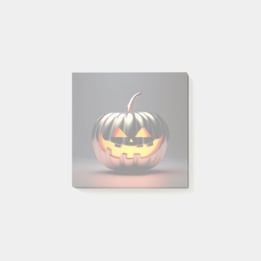Shiny Pumpkin Halloween Post-it Klebezettel (Vorderseite)
