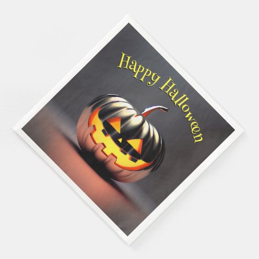 Shiny Pumpkin Halloween Serviette (Ecke)