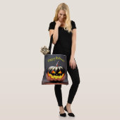 Shiny Pumpkin Halloween Tasche (Am Model)