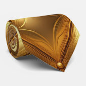 Shiny Quilted Gold Krawatte (Gerollt)