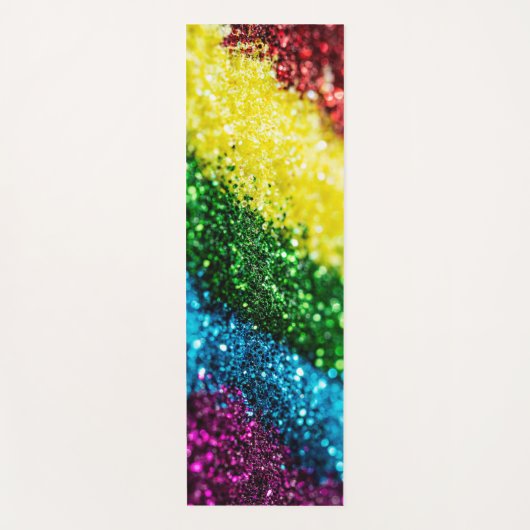 Shiny Rainbow Glitzer Yoga Mat Yogamatte (Vorderseite)