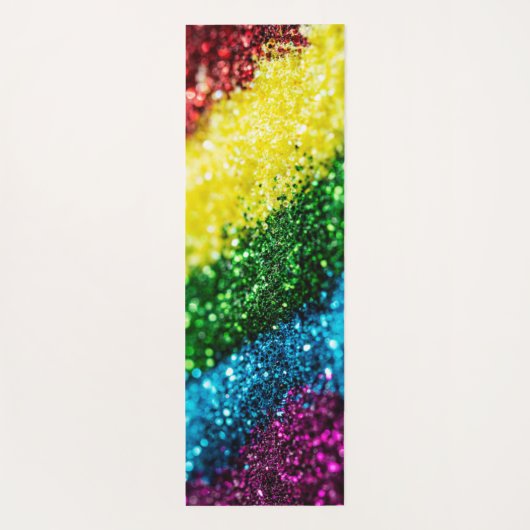 Shiny Rainbow Glitzer Yoga Mat Yogamatte (Rückseite)