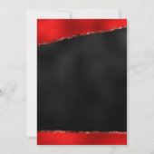 Shiny Red and Gold Glitzer Glamour VIP Party Einladung (Rückseite)