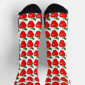 Shiny Red Apple Design Socken (Oben)