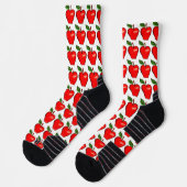 Shiny Red Apple Design Socken (Links)