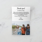 Shiny Red Disco Ball & Graduate Caps Foto Dankeskarte (Innenseite)