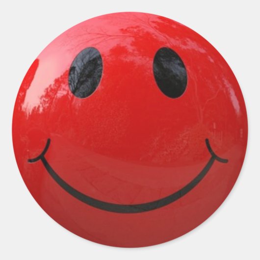 Shiny Red Face Sticker (Vorderseite)