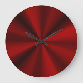 Shiny Red Große Wanduhr