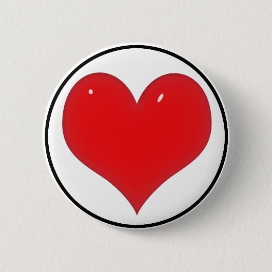 Shiny Red Heart Button (Vorderseite)
