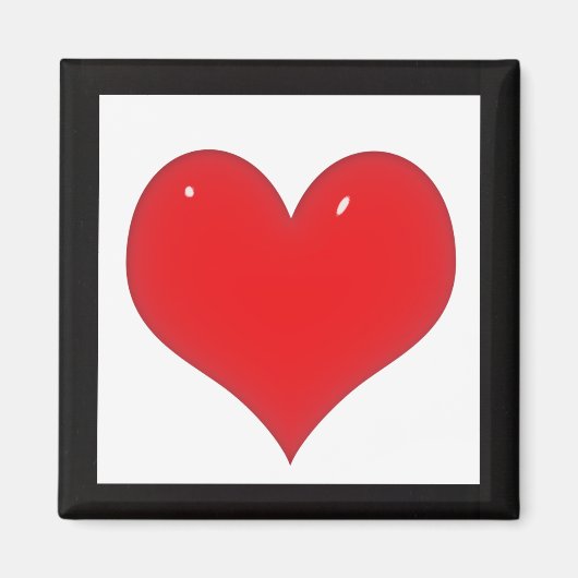 Shiny Red Heart (Ihren Text hinzufügen) Magnet (Vorne)