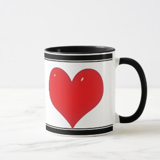 Shiny Red Heart (Ihren Text hinzufügen) Tasse