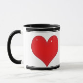 Shiny Red Heart (Ihren Text hinzufügen) Tasse (Links)