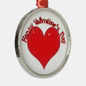 Shiny Red Heart Valentine Ornament Aus Metall (Rechts)