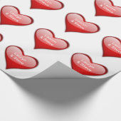 Shiny Red Hearts Geschenkpapier (Ecke)
