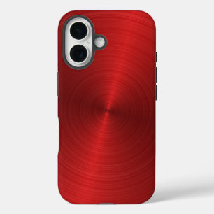 Shiny Red Metallic Design iPhone 16 Hülle