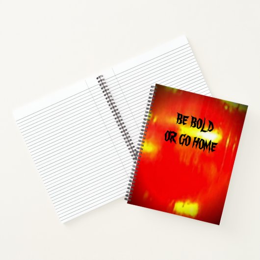 Shiny Red Sei Bold oder Go Zuhause Notizblock (Innenseite)