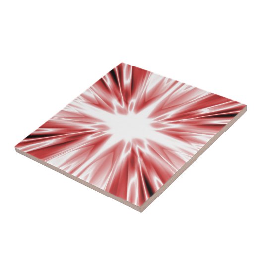 Shiny Red Seide Star Fliese (Seite)