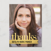 Shiny Ribbon Abschluss Danke Karte (Vorderseite)