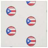 Shiny Round Puerto Rico Fahne Stoff (Muster)