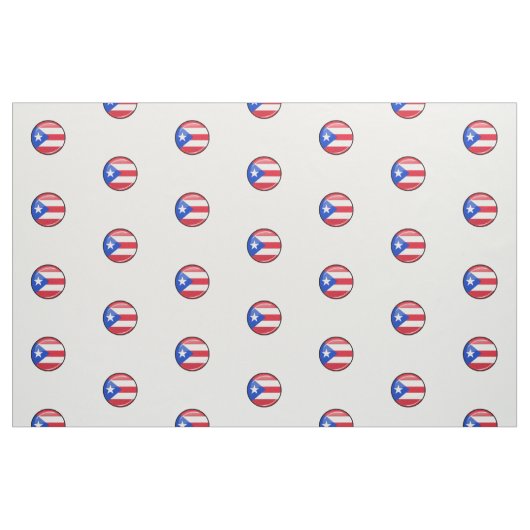 Shiny Round Puerto Rico Fahne Stoff (Fat Quarter (45,7 x 55,9 cm))