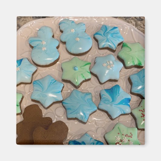 Shiny Royal Icing Christmas Cookies Magnet (Vorne)