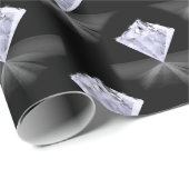 Shiny Schwarz-weiß Diamond Pattern Design Geschenkpapier (Rolleneckpunkt)