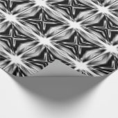 Shiny Schwarz-Weiß-Star Geschenkpapier (Ecke)