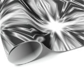Shiny Schwarz-Weiß-Star Geschenkpapier (Rolleneckpunkt)