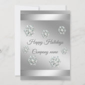 Shiny Sequenzen Snowflake Weihnachts-Party Einladung (Rückseite)