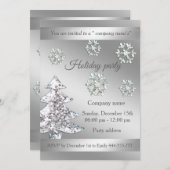 Shiny Sequenzen Snowflake Weihnachts-Party Einladung (Vorne/Hinten)