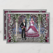 Shiny Silver Fantasy Wedding Classic Verlobung Einladung (Vorne/Hinten)