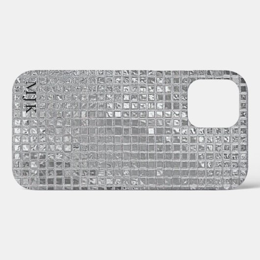 Shiny Silver Foil Squares Case-Mate iPhone Hülle (Rückseite (Horizontal))