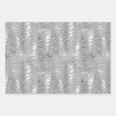Shiny Silver Glam Animal Print Geschenkpapier Set (Vorderseite 2)