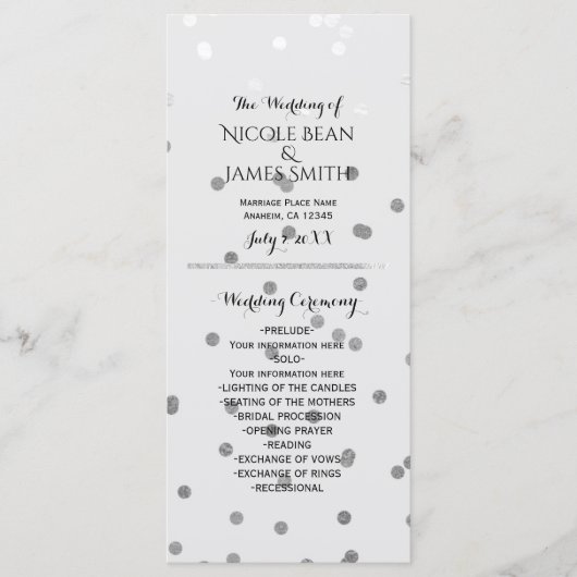 Shiny Silver Glamour Glam Chic Modern Program Rack Programm (Vorderseite)