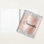 Shiny Silver Glitzer Blale Rose Gold Foil Monogram Planer (Anzeige)