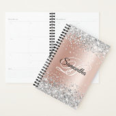 Shiny Silver Glitzer Blale Rose Gold Foil Monogram Planer (Anzeige)