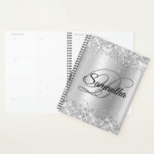 Shiny Silver Glitzer Pale Ombre Foil Monogram Planer (Anzeige)