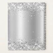 Shiny Silver Glitzer Pale Ombre Foil Monogram Planer (Rückseite)
