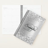 Shiny Silver Glitzer Shimmer Foil Monogramm Planer (Anzeige)