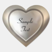 Shiny Silver Herz-Aufkleber (Vorderseite)